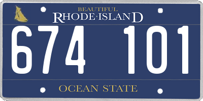 RI license plate 674101