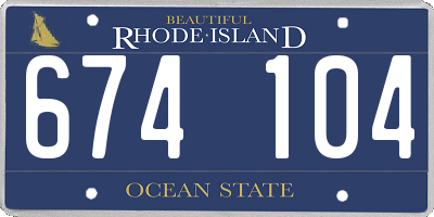 RI license plate 674104