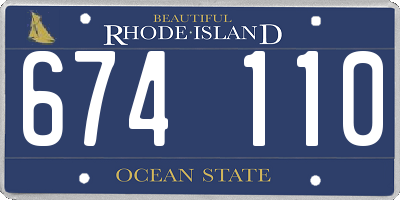 RI license plate 674110