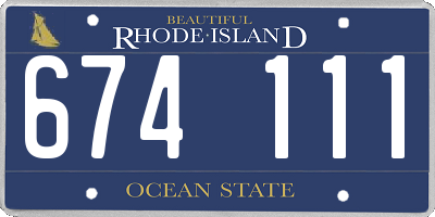 RI license plate 674111