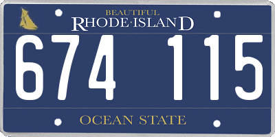 RI license plate 674115