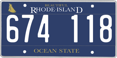 RI license plate 674118