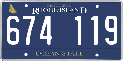 RI license plate 674119