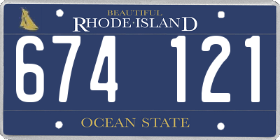 RI license plate 674121
