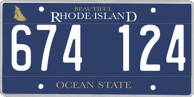 RI license plate 674124
