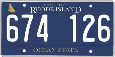 RI license plate 674126