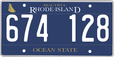RI license plate 674128