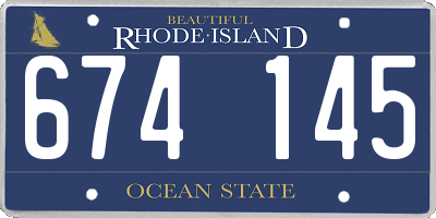 RI license plate 674145