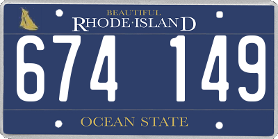 RI license plate 674149