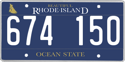 RI license plate 674150