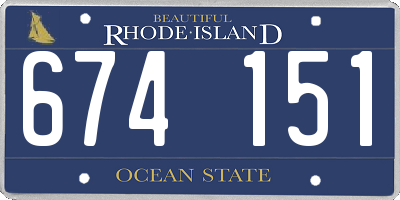 RI license plate 674151