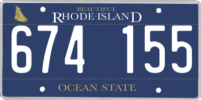 RI license plate 674155