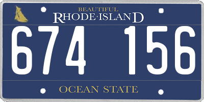 RI license plate 674156