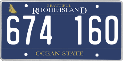 RI license plate 674160