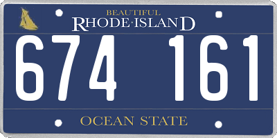 RI license plate 674161