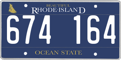 RI license plate 674164