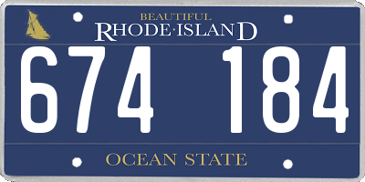 RI license plate 674184