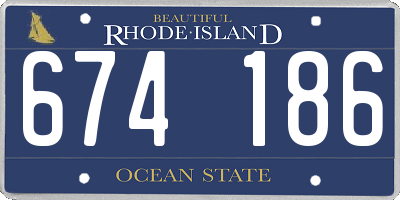 RI license plate 674186