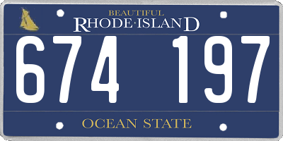 RI license plate 674197