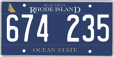 RI license plate 674235