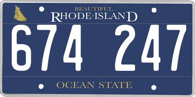 RI license plate 674247