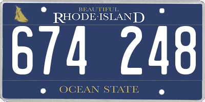 RI license plate 674248