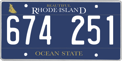 RI license plate 674251