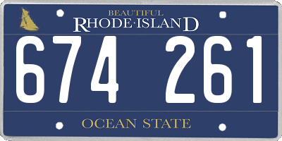 RI license plate 674261