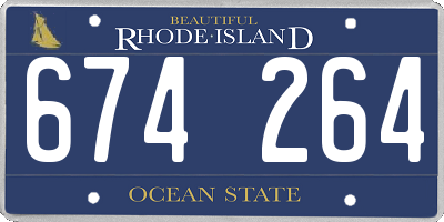 RI license plate 674264