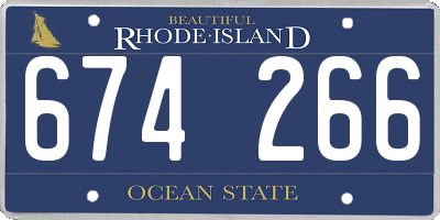 RI license plate 674266