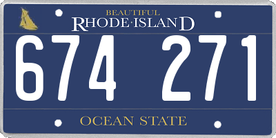 RI license plate 674271