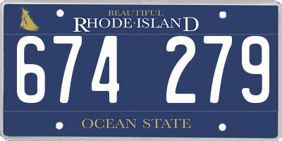 RI license plate 674279
