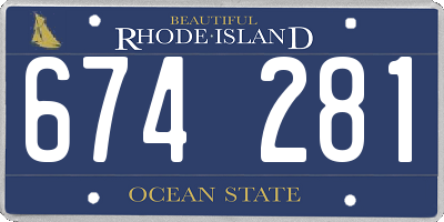 RI license plate 674281
