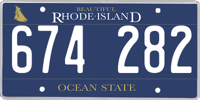 RI license plate 674282