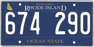 RI license plate 674290
