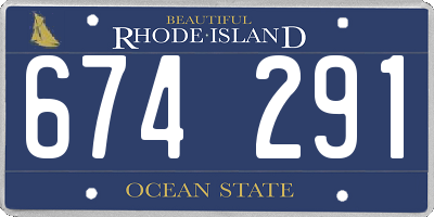 RI license plate 674291