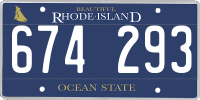 RI license plate 674293
