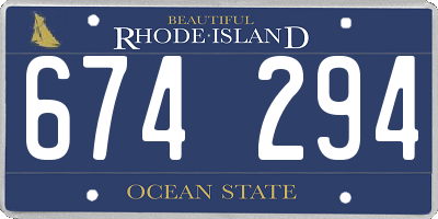 RI license plate 674294