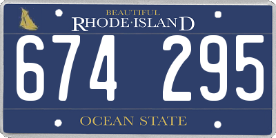 RI license plate 674295