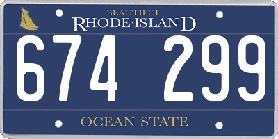 RI license plate 674299