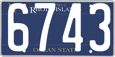 RI license plate 6743
