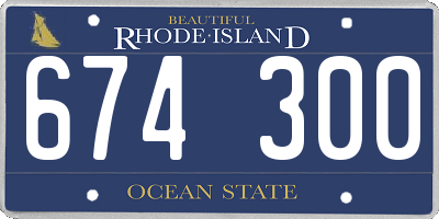 RI license plate 674300