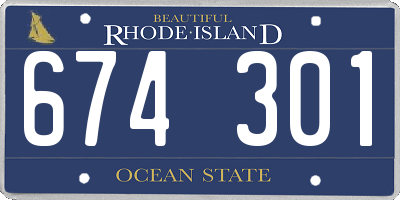 RI license plate 674301