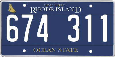 RI license plate 674311