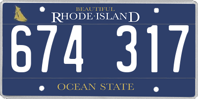 RI license plate 674317