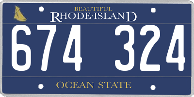 RI license plate 674324