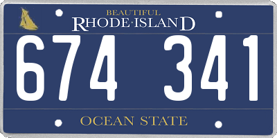 RI license plate 674341