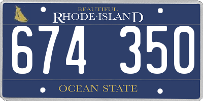 RI license plate 674350