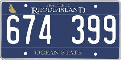 RI license plate 674399