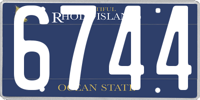 RI license plate 6744